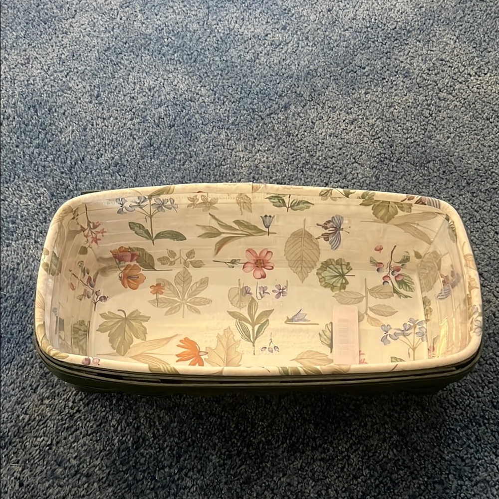 Longaberger basket with floral liner. Made in 2006
